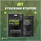 Birdie Polish Premium Golf Shoe Cleaning Wipes (10-Pack)