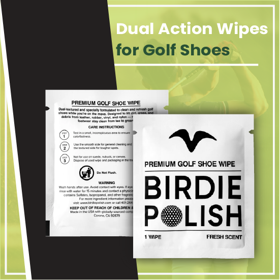 Birdie Polish Premium Golf Shoe Cleaning Wipes